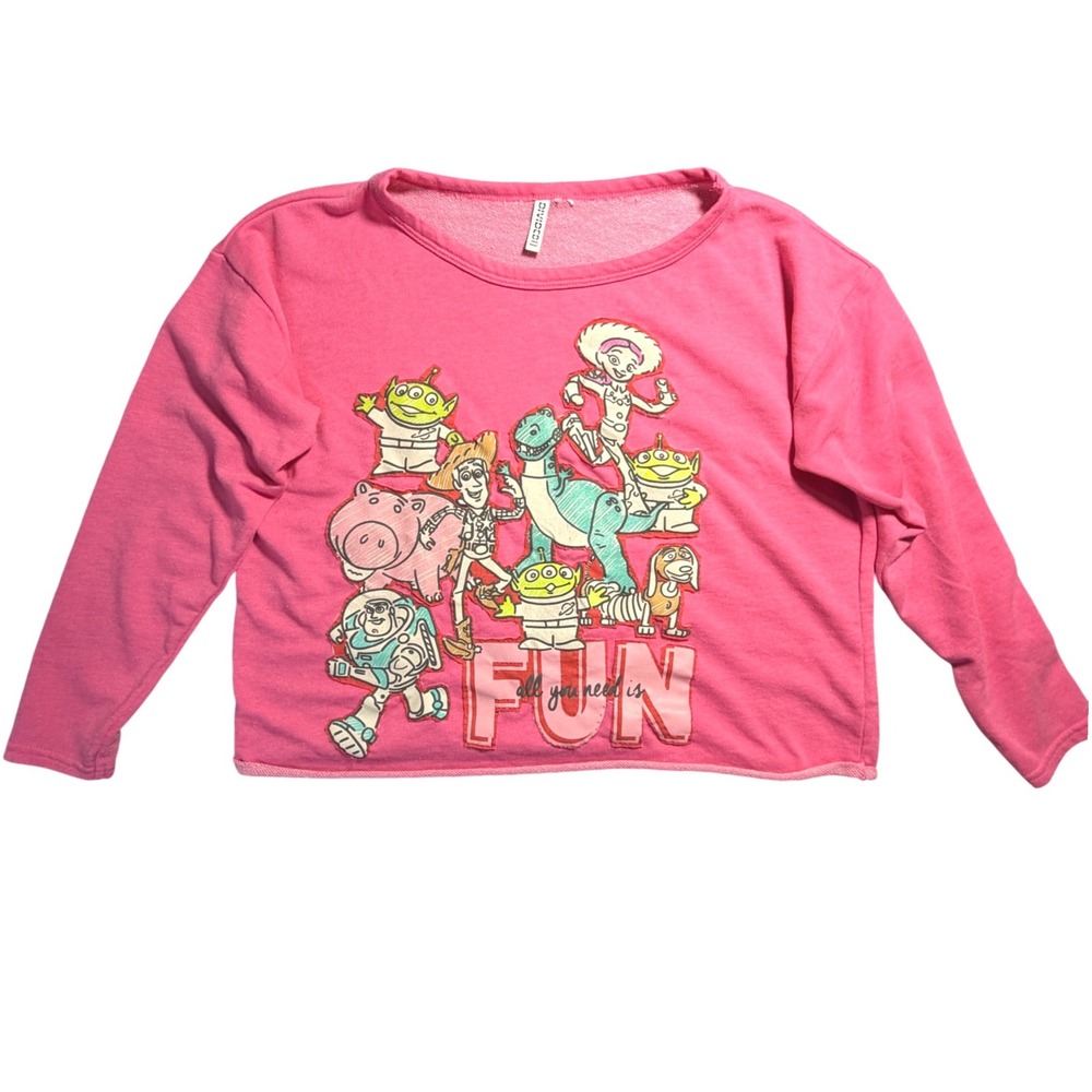 Women's Pink French Terry Toy Story Size M 1/OFF Handstitched    Disney‎ Pixar